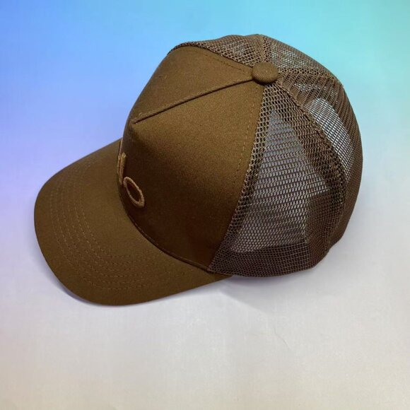 ALO Yoga Embroidered Trucker Hat Mesh Snapback Brown - Picture 3 of 5